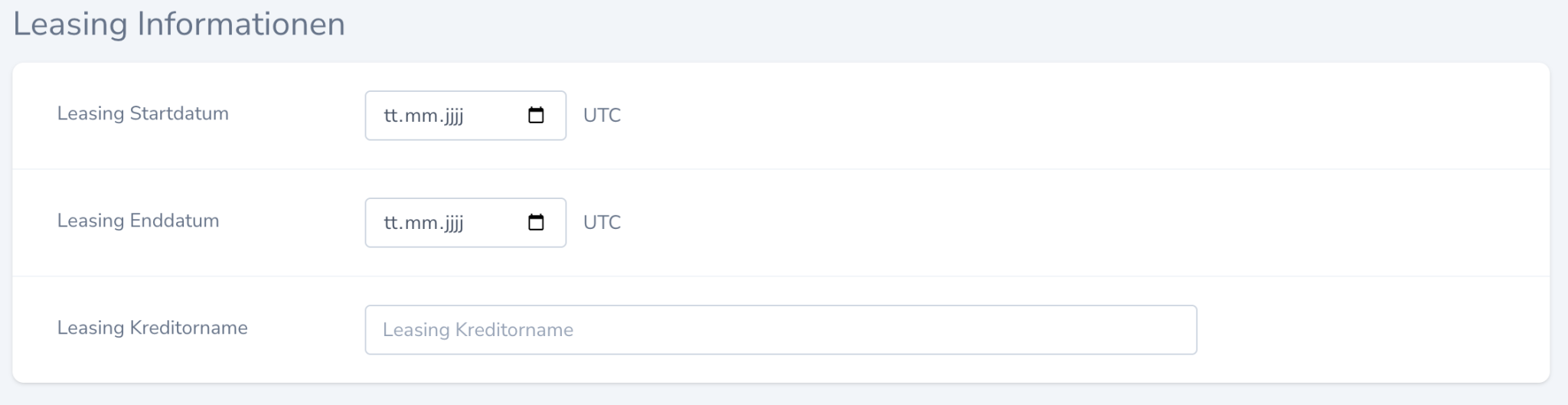 Leasing Infromationen